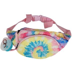 Choco Mocha Kids Tie Dye Fanny Pack Belt Bag Pink Blue Yellow Adjustable Strap